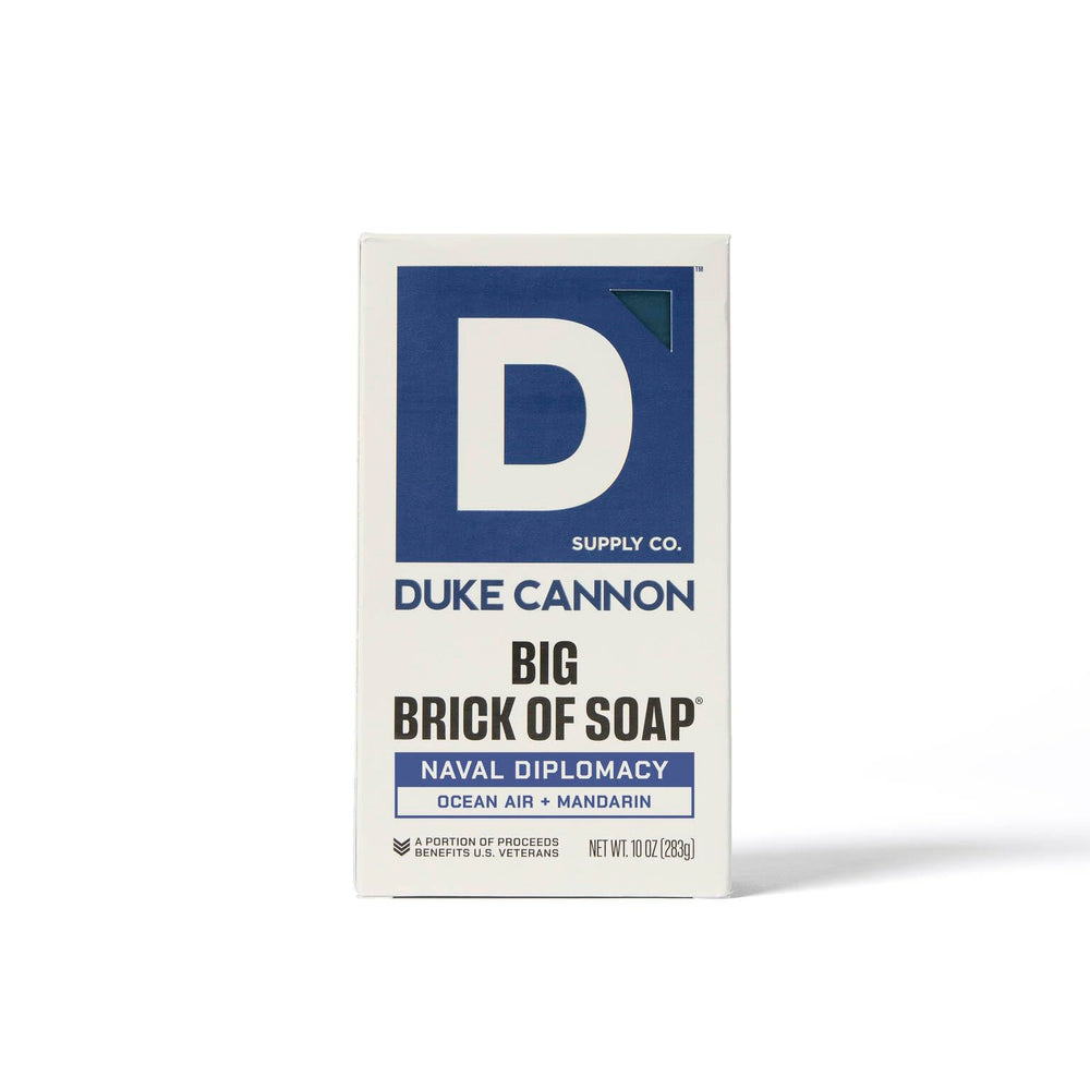 Duke Cannon USA-made label closeup underscoring American craftsmanship.