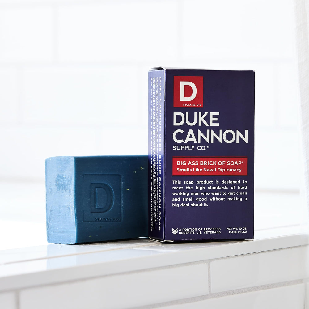 Duke Cannon veterans-support soap contributes to U.S. veterans causes.