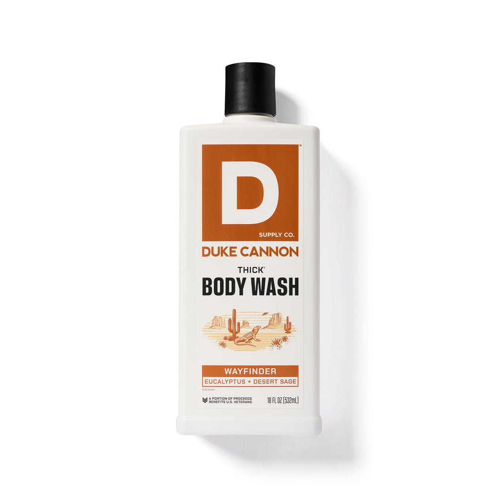 Duke Cannon Wayfinder desert sage eucalyptus scent evokes outdoor freshness