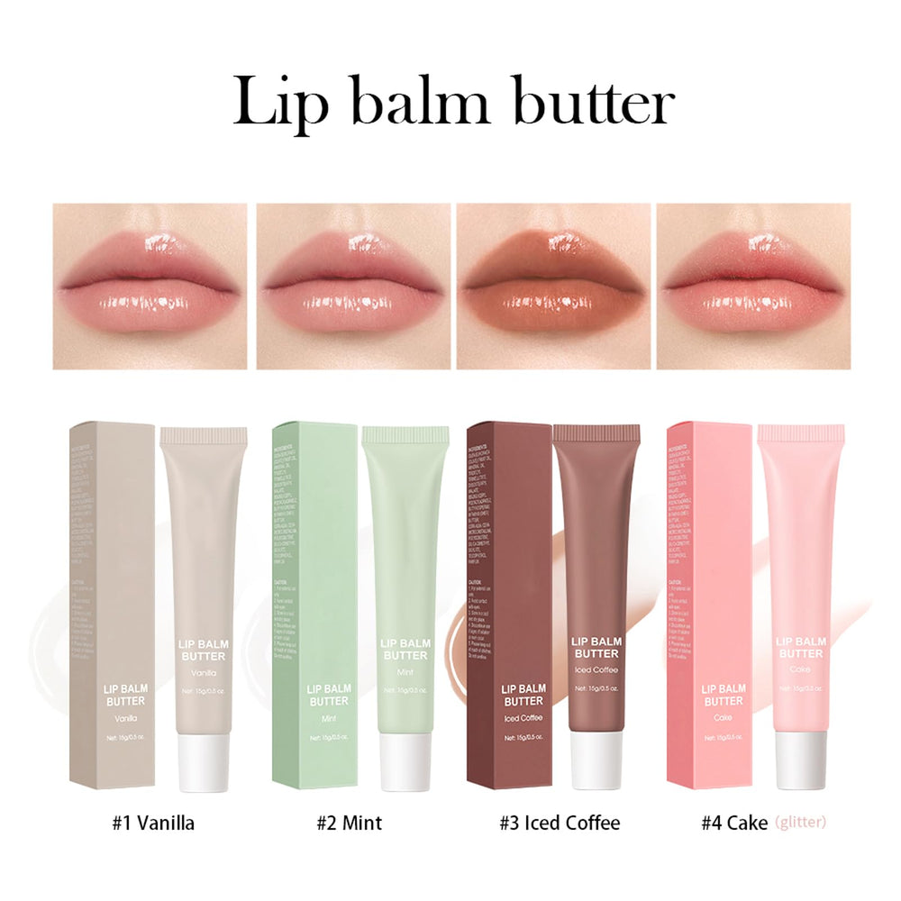 Dulele Glossy Lip Balm on lips shows a glossy glow
