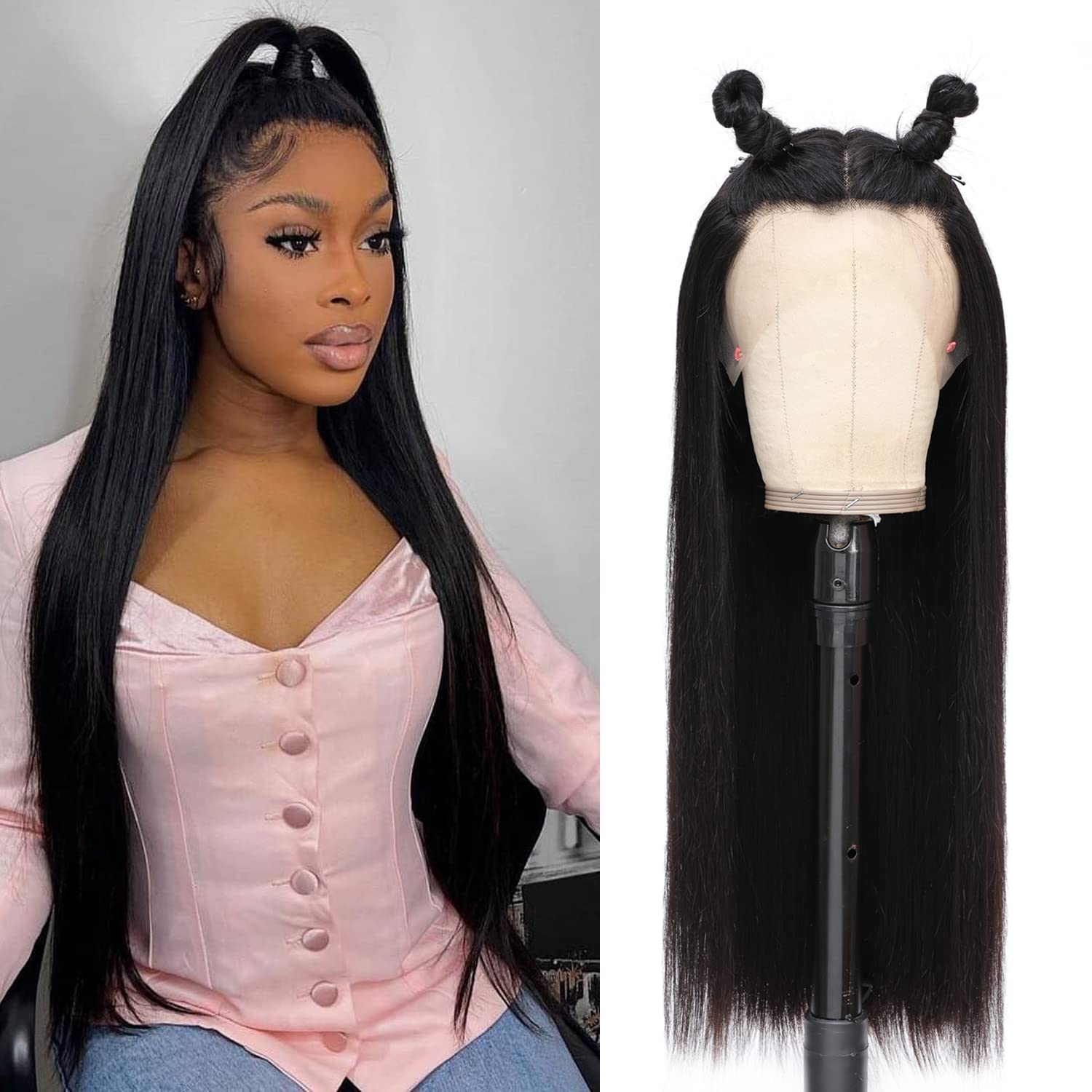 DULOVE pre-plucked natural hairline lace wig for easy styling.