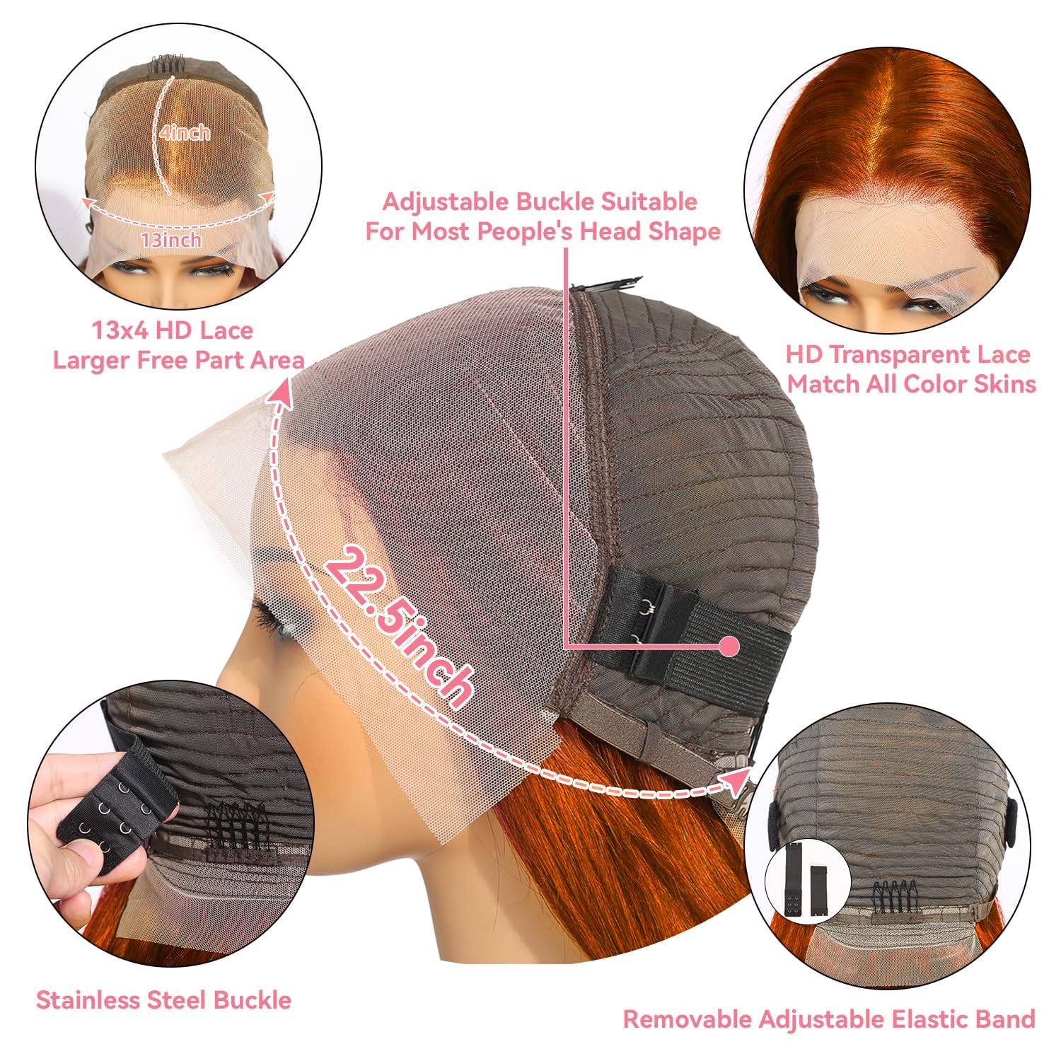 DULTEV Wig features glueless cap for comfortable, secure fitting.