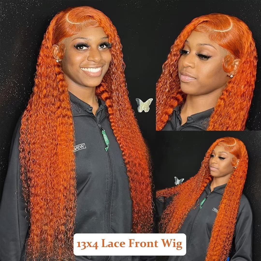 DULTEV Ginger Orange wig with pre-plucked hairline and baby hairs.