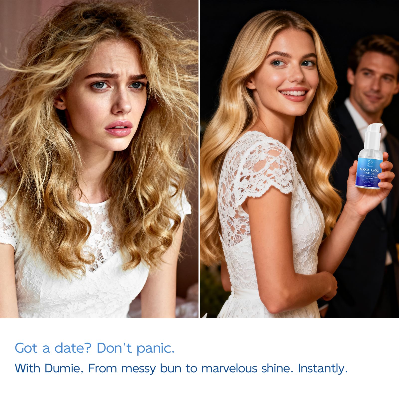 Dumie frizz-control and glossy shine within seconds