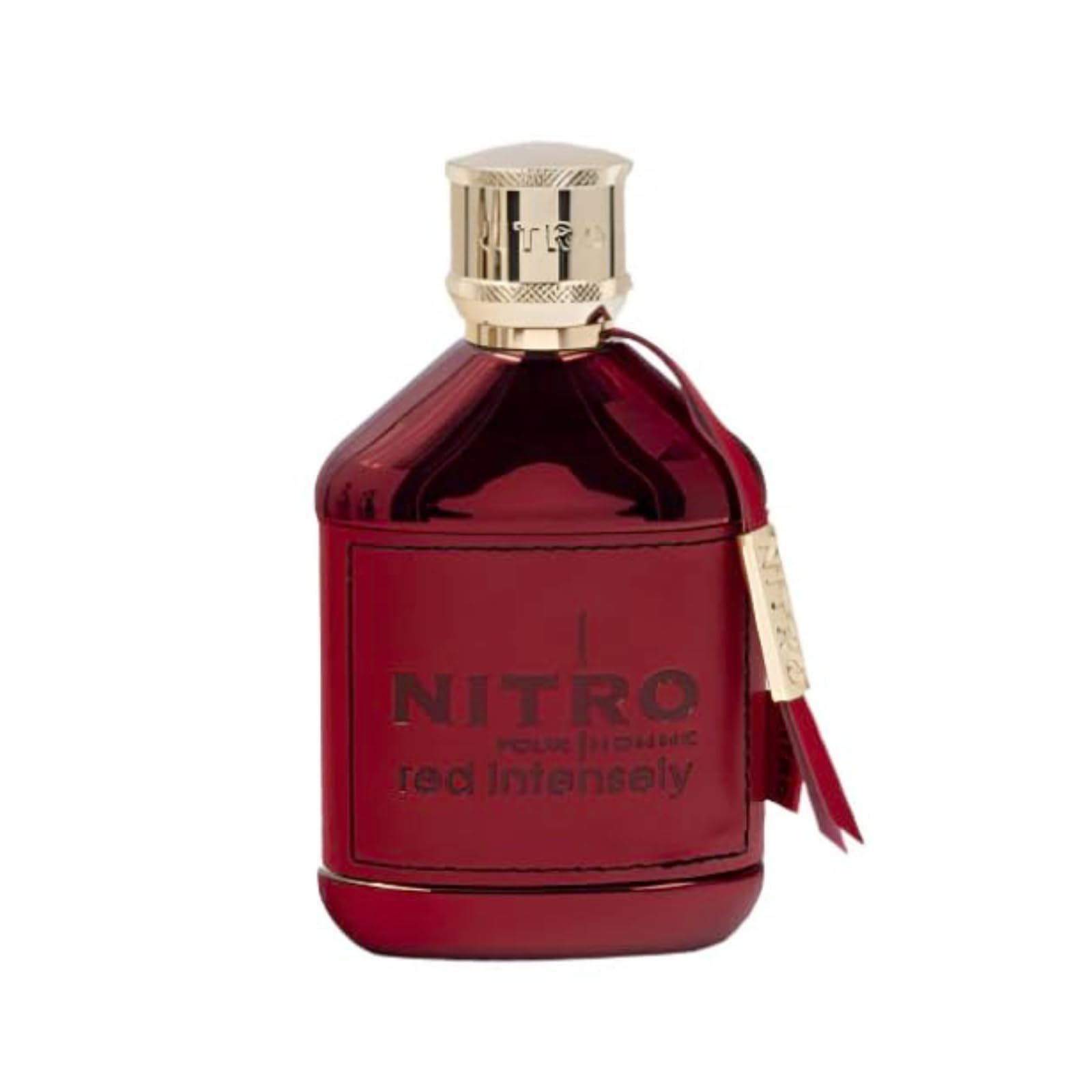 Dumont Nitro Red Extrait close-up highlighting amber-woody notes for lasting impressions.