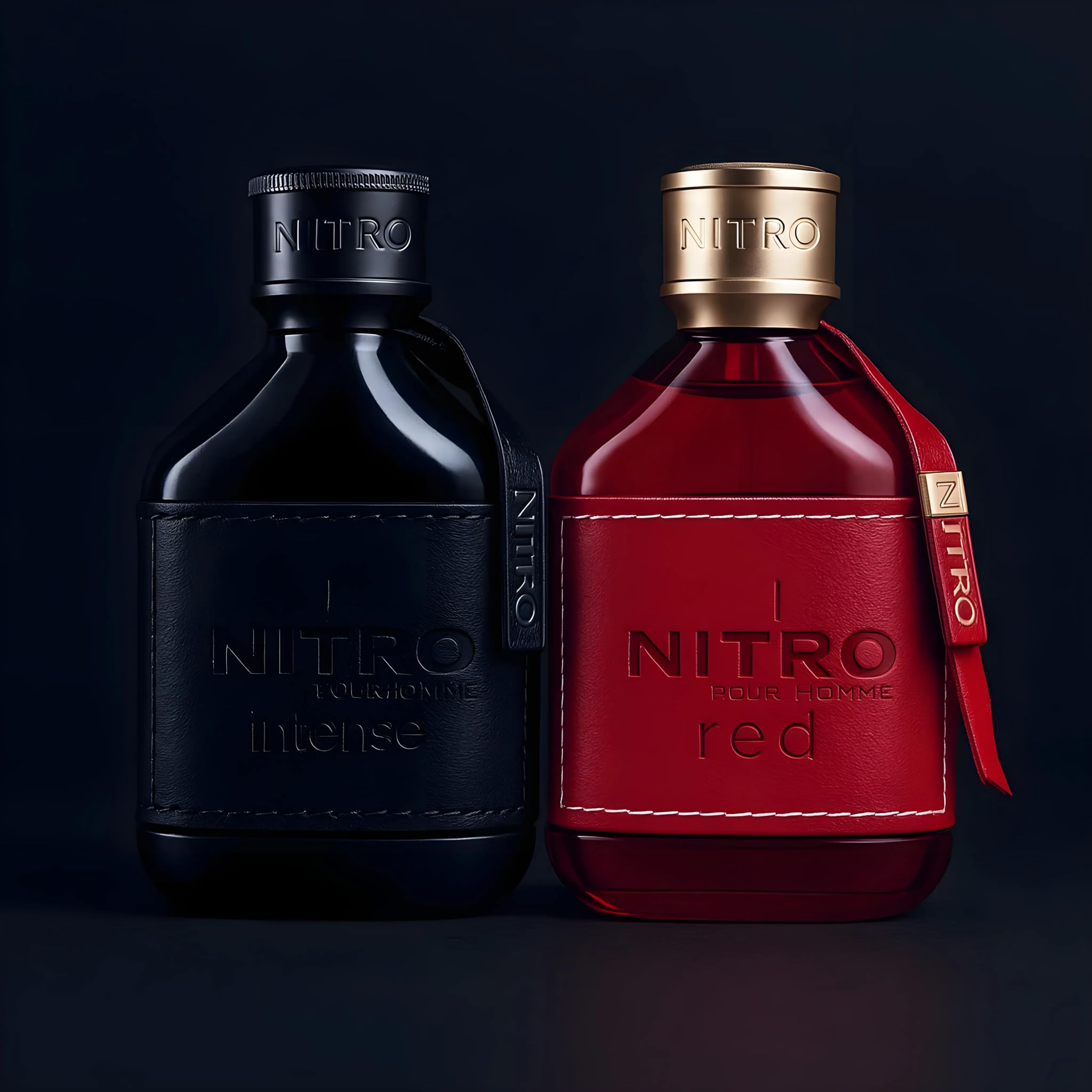 Dumont Nitro set box in black and red enhances gift-worthy presentation.