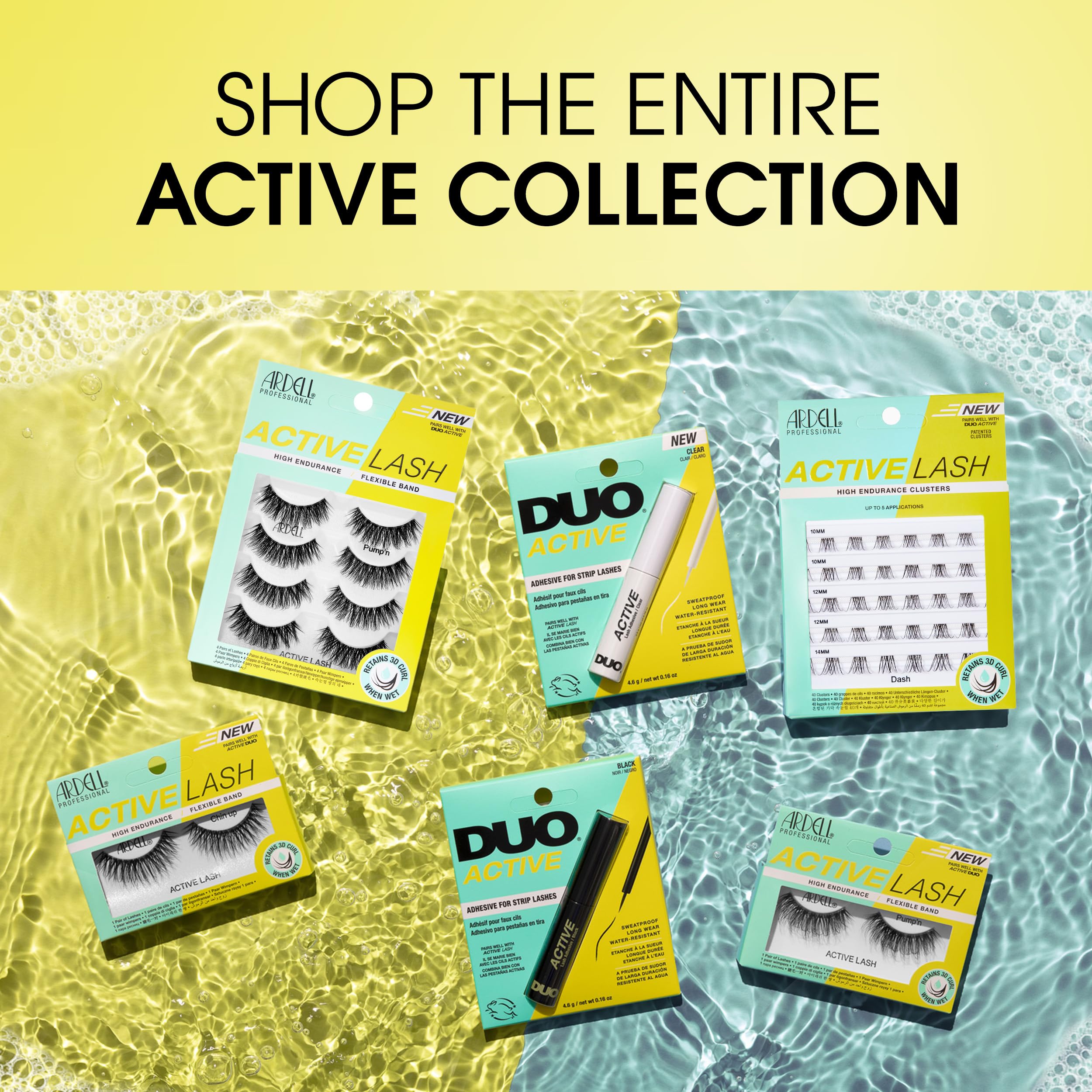 DUO Active Clear Eyelash Glue trusted by pros for durable bonding and easy removal.