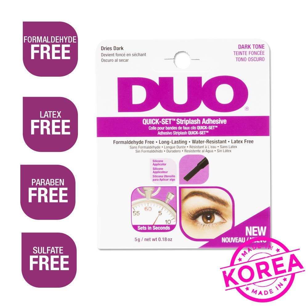 DUO Quick-Set 2-pack packaging provides convenient at-home lash upgrades.
