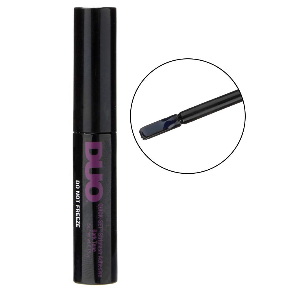 DUO Quick-Set dark tone glue and silicone applicator enable precise application.