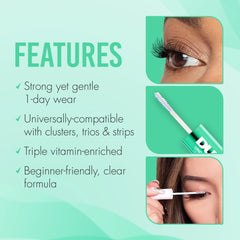 DUO Clear Seal being applied for smooth, all-day lash hold.