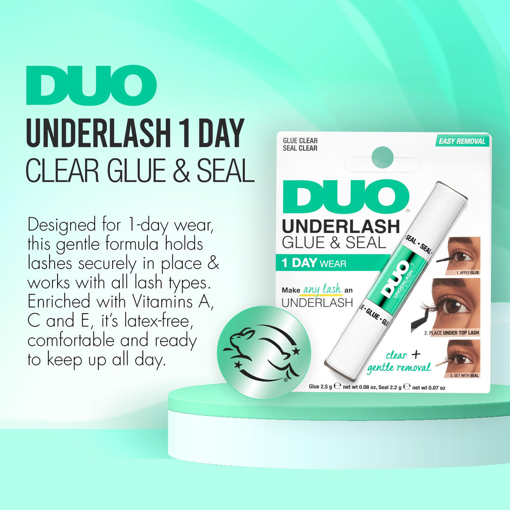 DUO packaging image highlights compact, travel-friendly design.