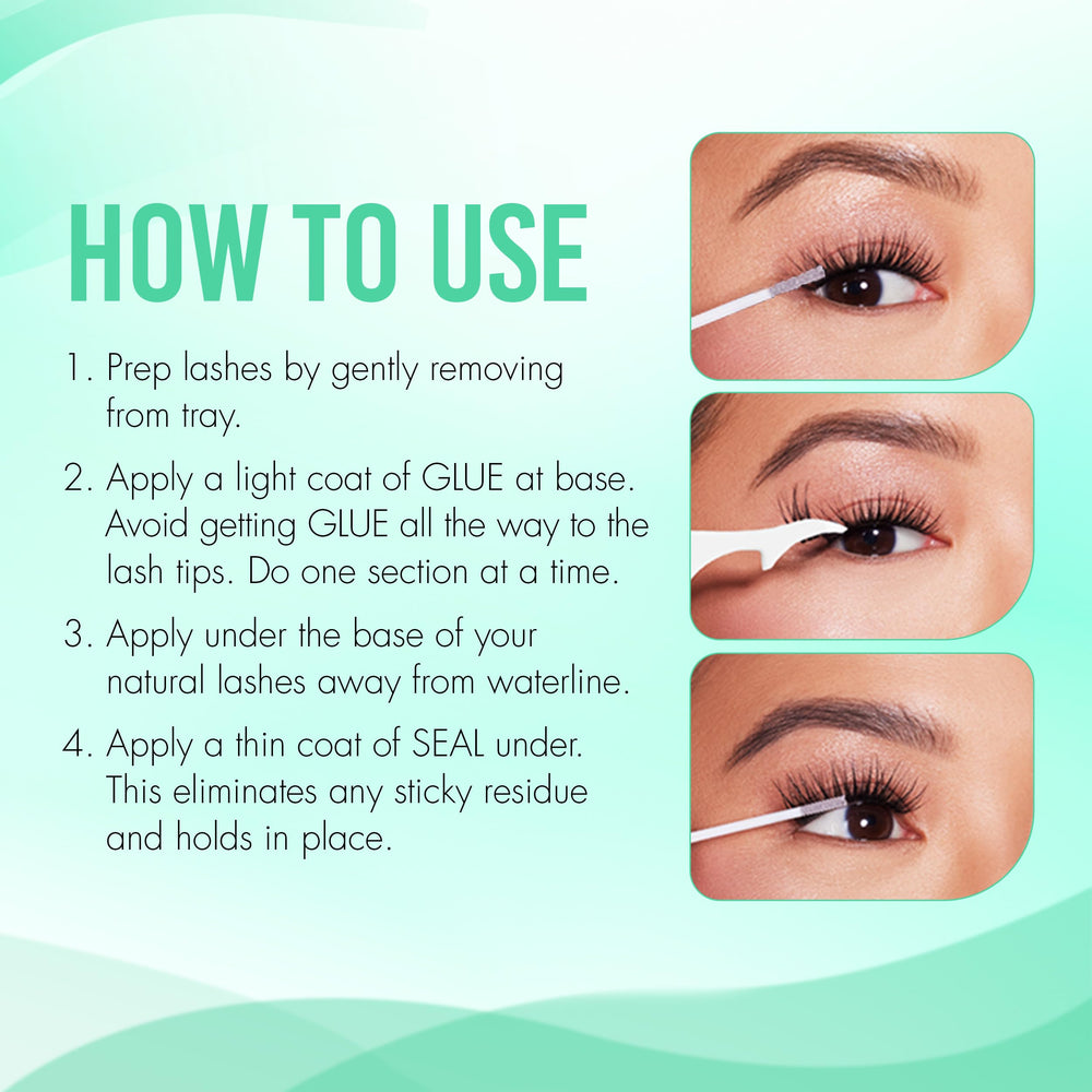 DUO waterproof seal in action helps lashes stay put in humidity.
