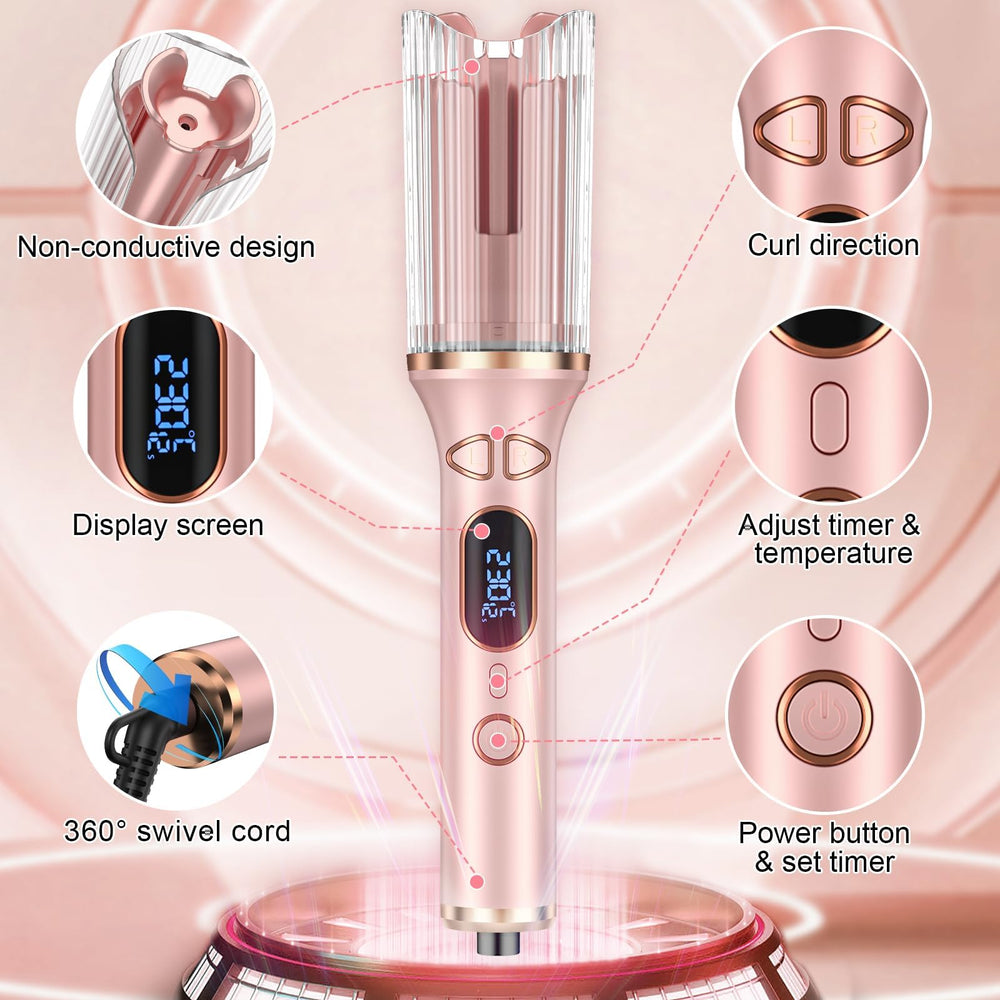 Duomishu automatic curling iron anti-tangle swivel cable supports smooth operation
