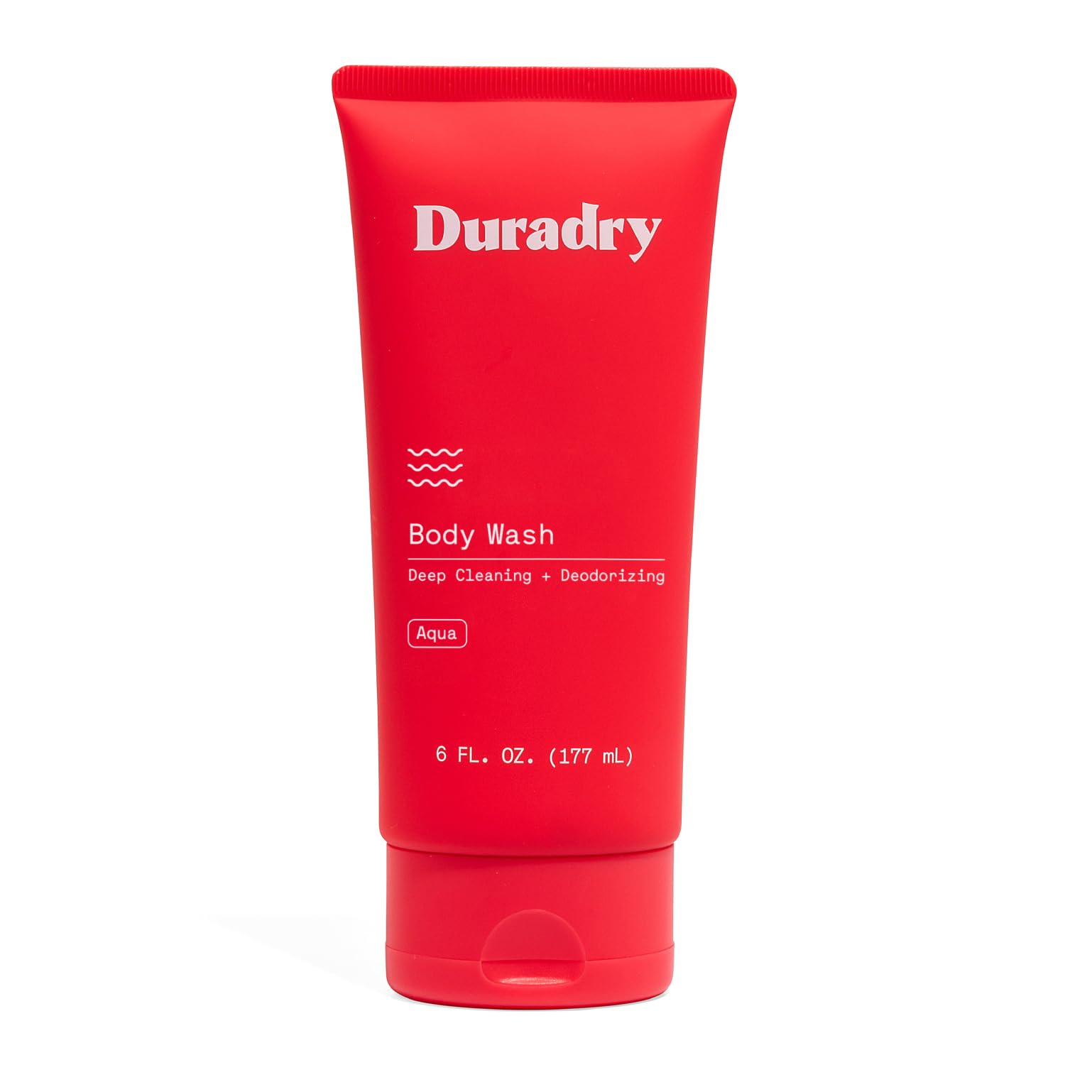 Duradry bottle pour shows the aqua fragrance for a refreshing cleanse.