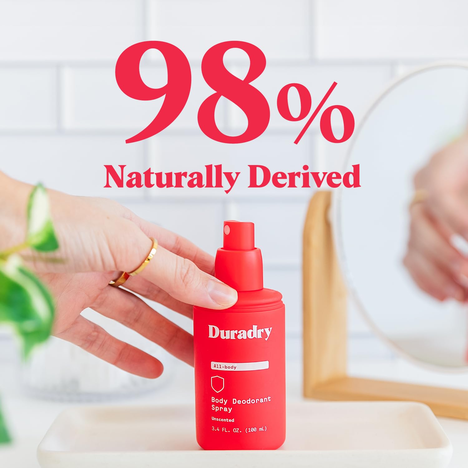 Duradry cruelty-free logo highlight on packaging as an ethical deodorant option.
