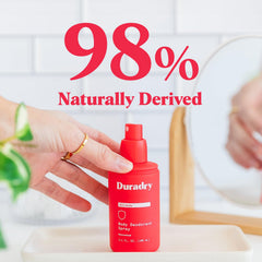 Duradry cruelty-free logo highlight on packaging as an ethical deodorant option.