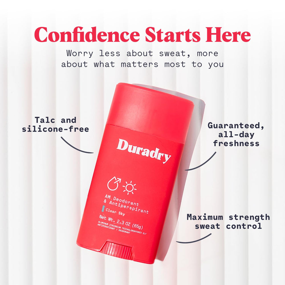 Duradry fast-dry formula close-up demonstrates non-sticky feel during activity.