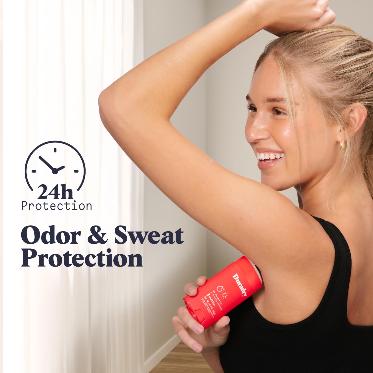 Duradry Limitless fragrance stick offers all-day odor control.