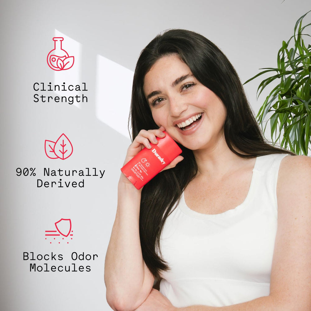 Duradry long-lasting freshness banner communicates daily confidence.