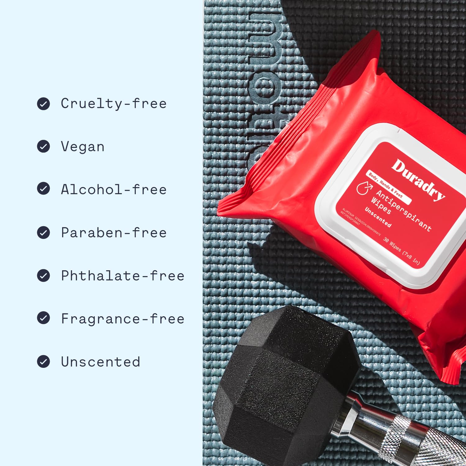 Duradry feet use demonstrates all-over body protection for active lifestyles.