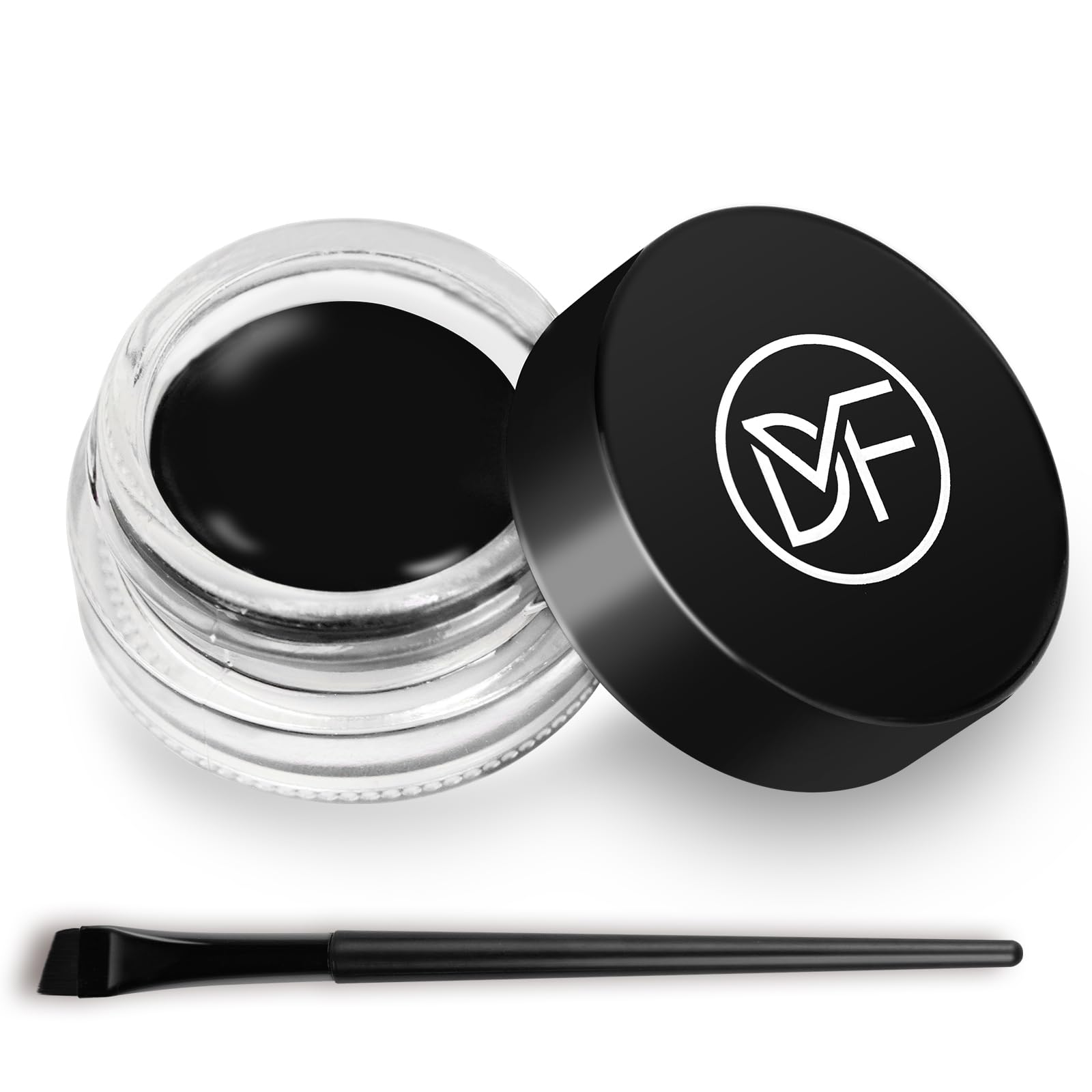 DuralineMakeupFixer Eyeliner Gel Set brush close-up for precise, long-lasting lines.