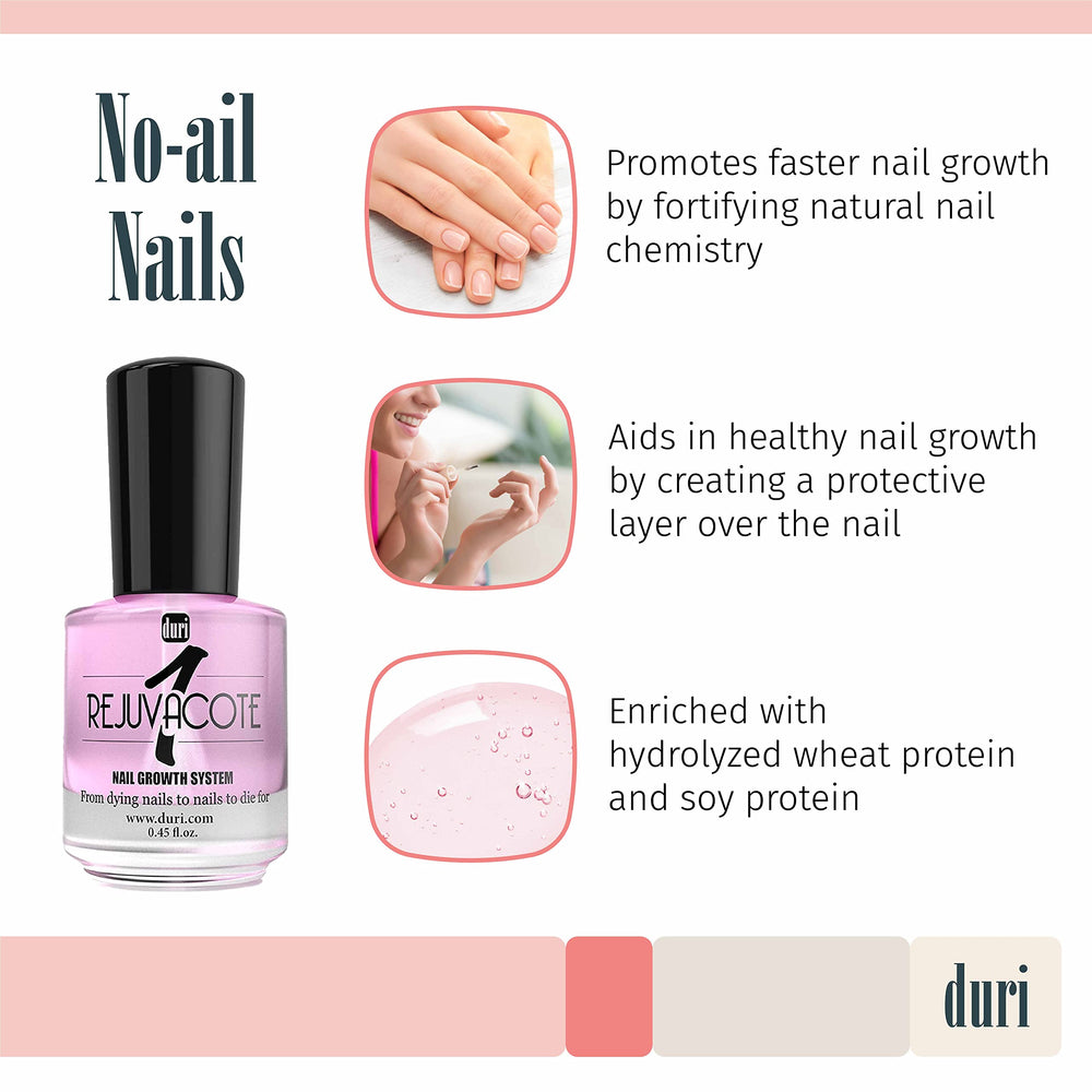 duri Rejuvacote 1 base coat application for smoother nail surface