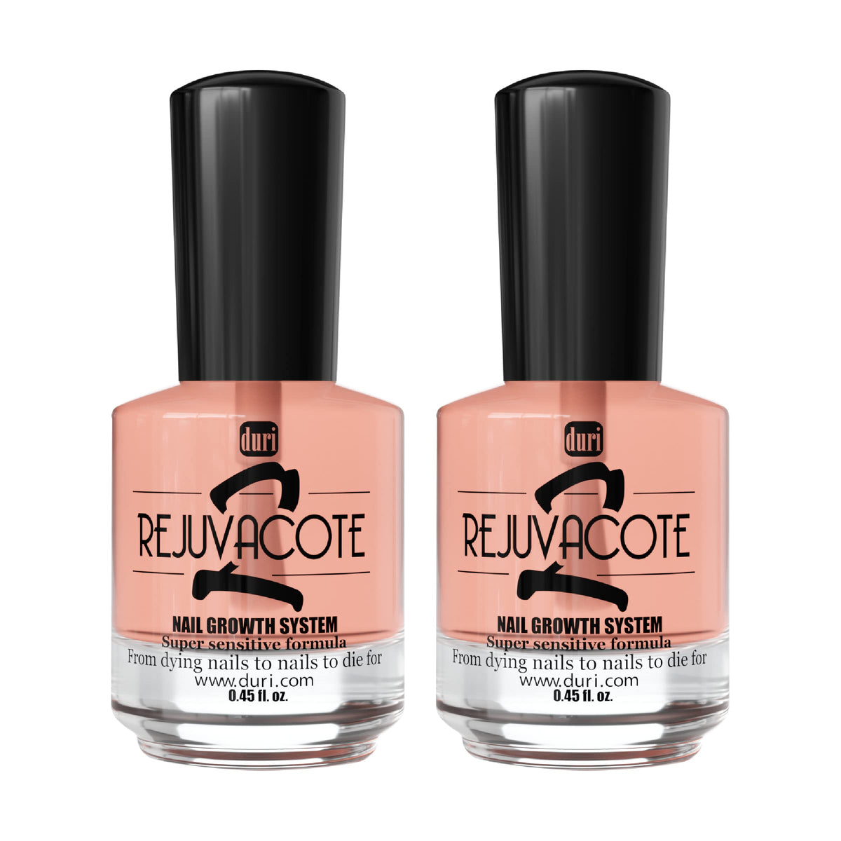 Duri Rejuvacote 2 bottle close-up showing nourishing formula for nails