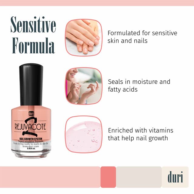 Duri Rejuvacote 2 Sensitive nail care routine visual highlights daily care