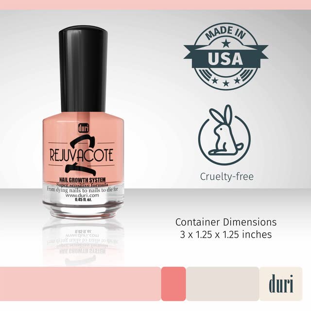 Duri Rejuvacote 2 Sensitive packaging image conveys accessibility for sensitive nails