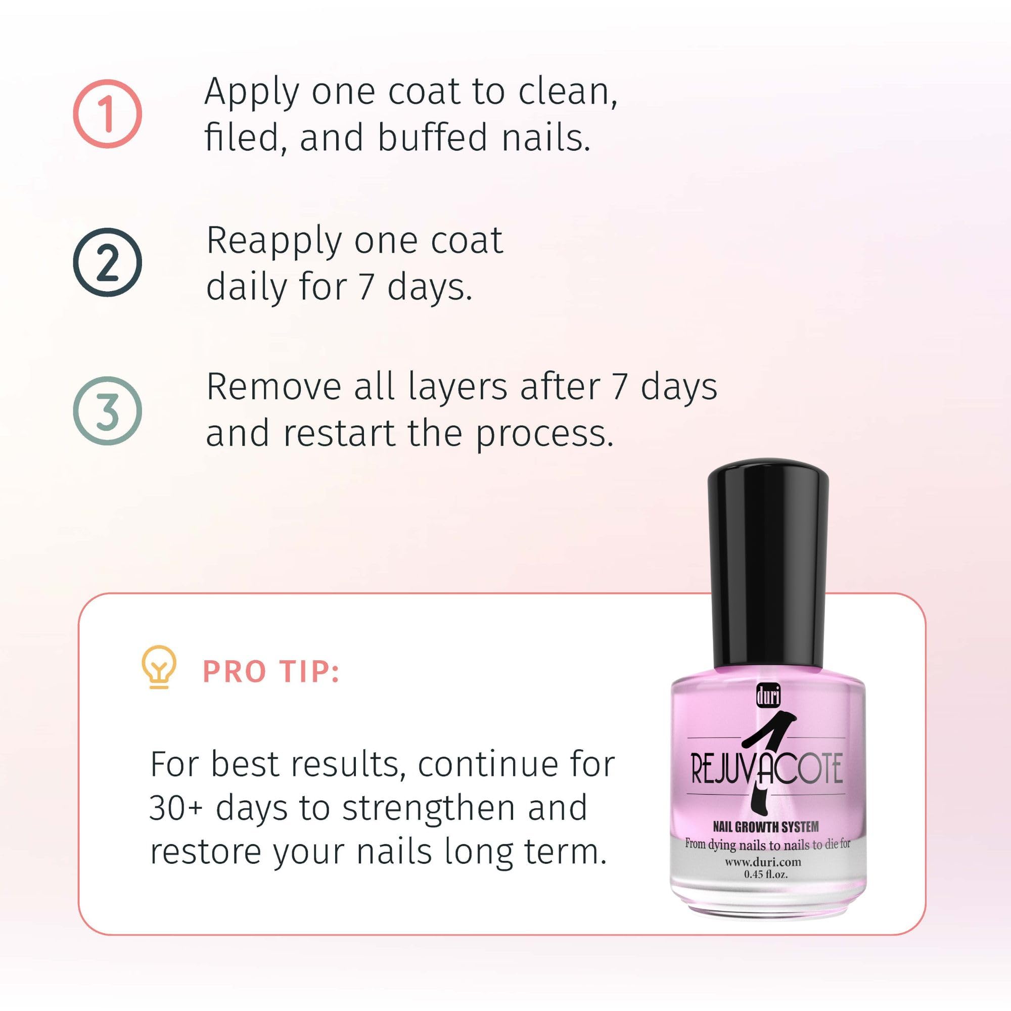 Duri Rejuvacote 1 quick-dry-formula enables faster manicure routines