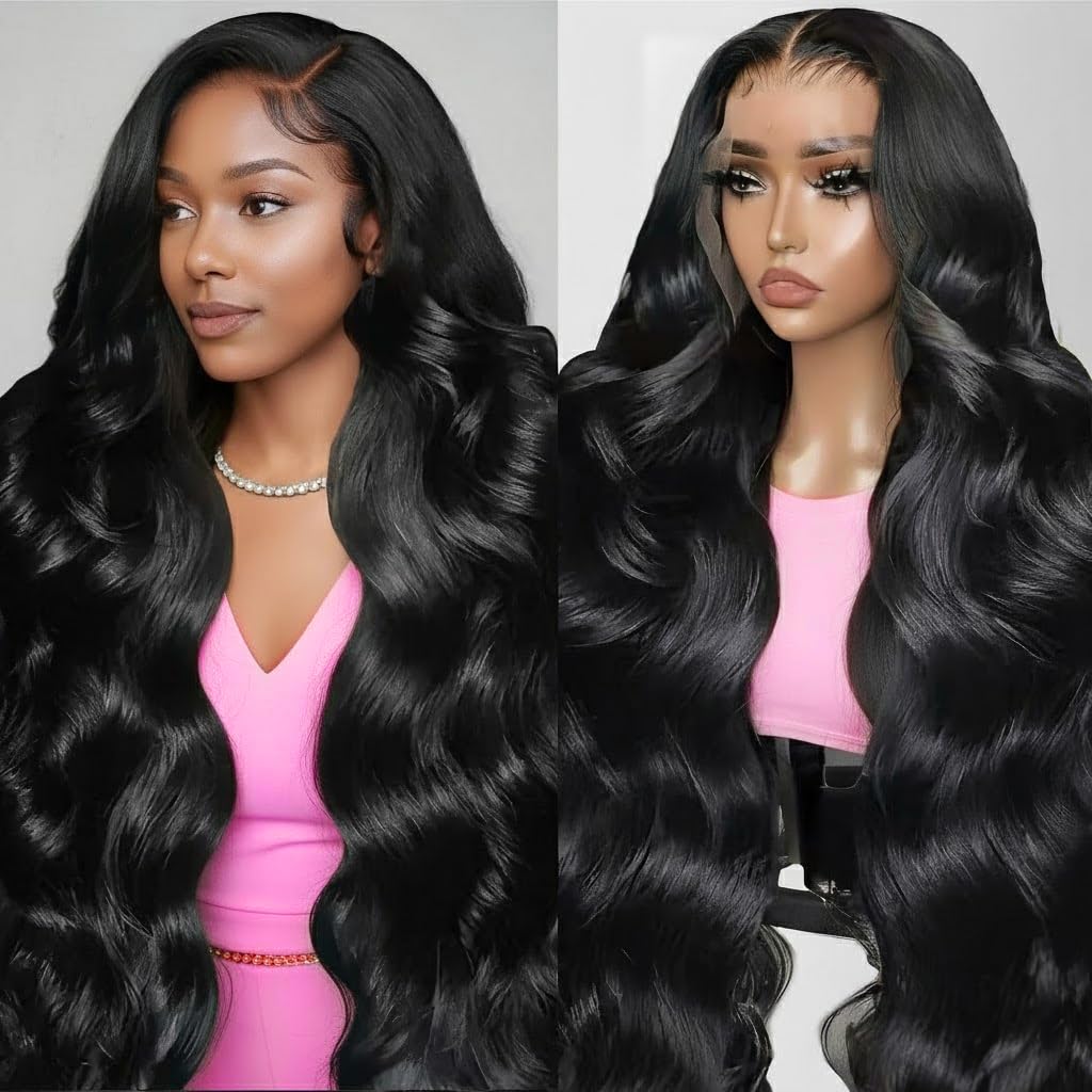 Durita 30-inch body wave HD lace-front wig shown for natural daily wear appeal