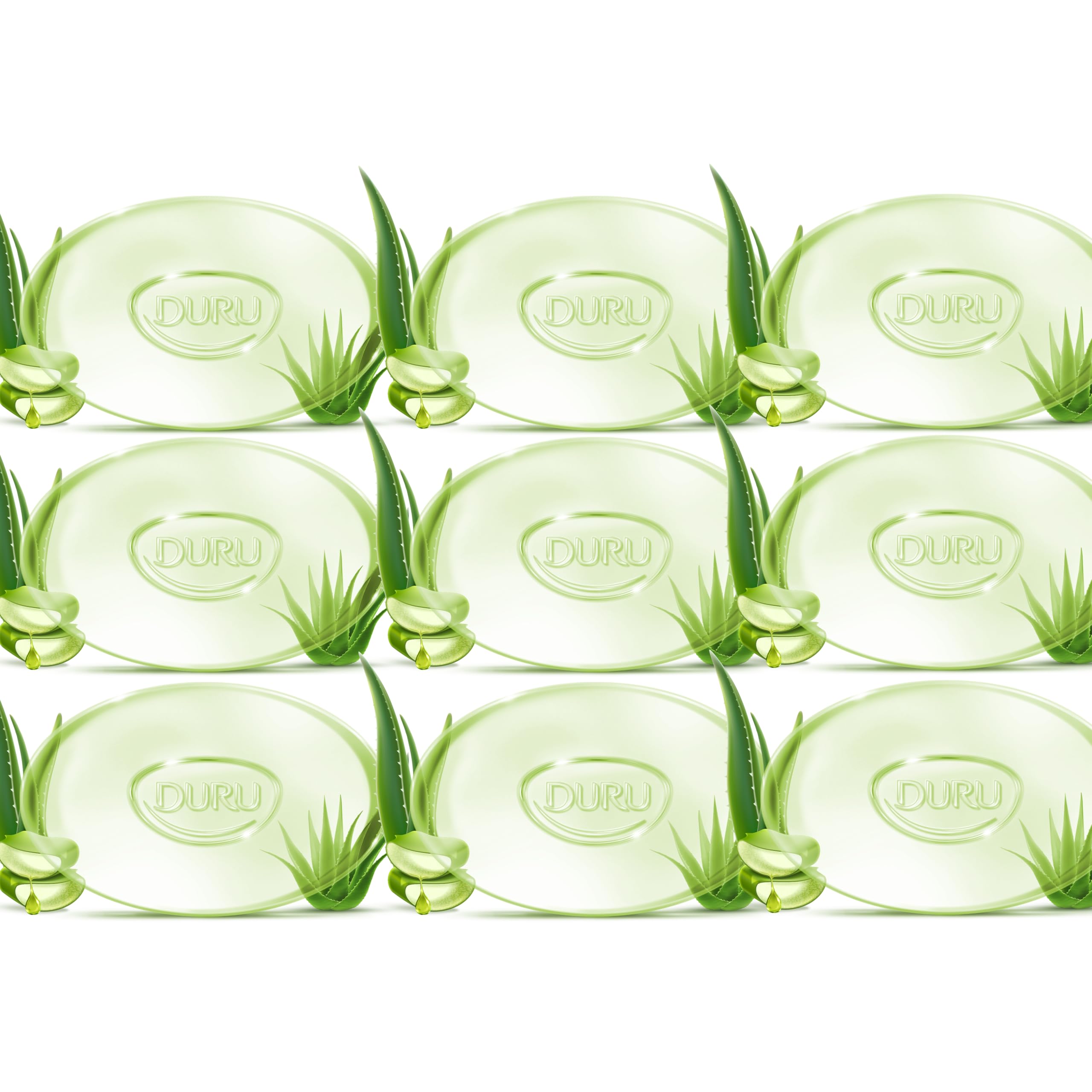 Duru Aloe Vera Glycerin Bar Soap texture closeup highlights soothing moisture.