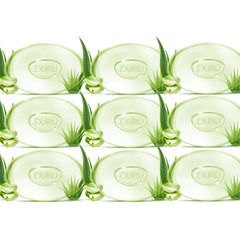 Duru Aloe Vera Glycerin Bar Soap texture closeup highlights soothing moisture.