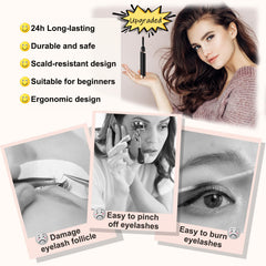 Dust2Oasis eyelash curler with three-temperature settings for tailored curl.