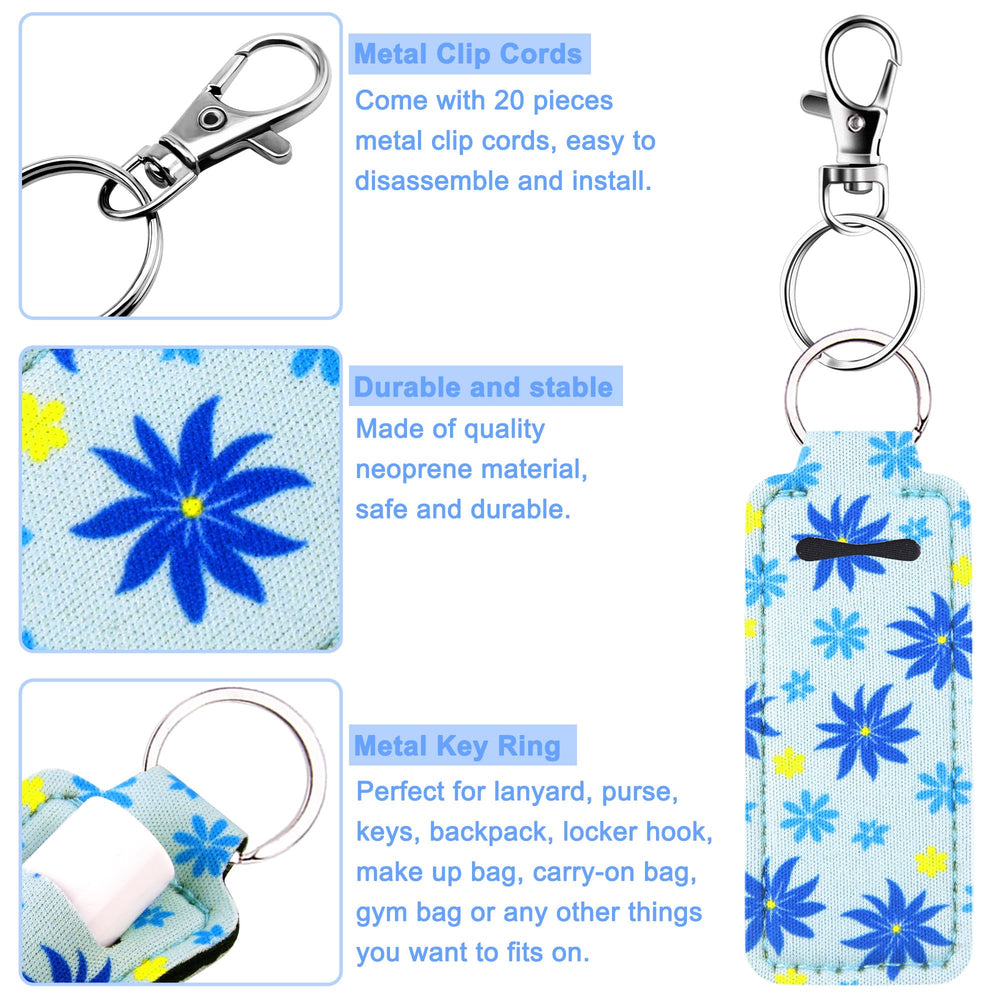 Duufin colorful-pattern chapstick keychains add vibrant style to bags.