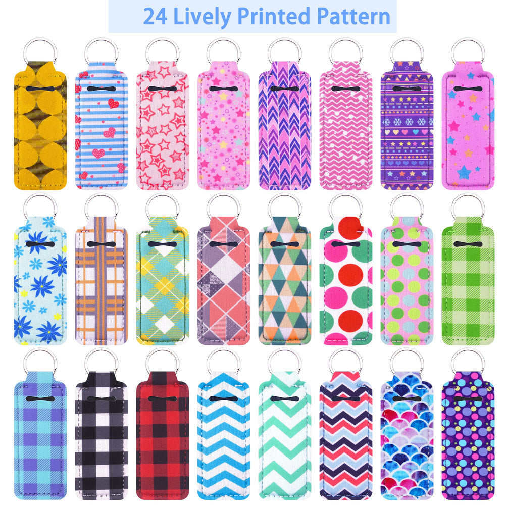 Duufin lip balm holder with metal clip cords for purse and backpack attachment.