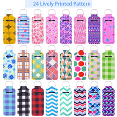 Duufin lip balm holder with metal clip cords for purse and backpack attachment.
