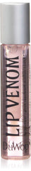 DuWop Lip Venom pink gloss tube delivers natural rosy fullness.