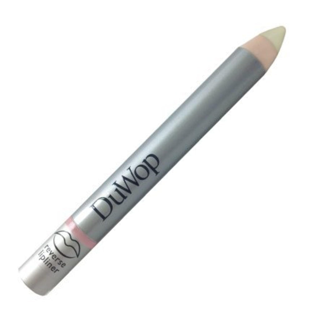 DuWop Reverse Lipliner Nude pencil close-up shows feather-free contour.