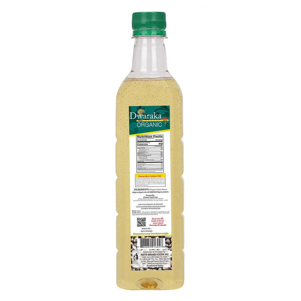 Dwaraka Castor Oil hair-growth application for roots and conditioning.