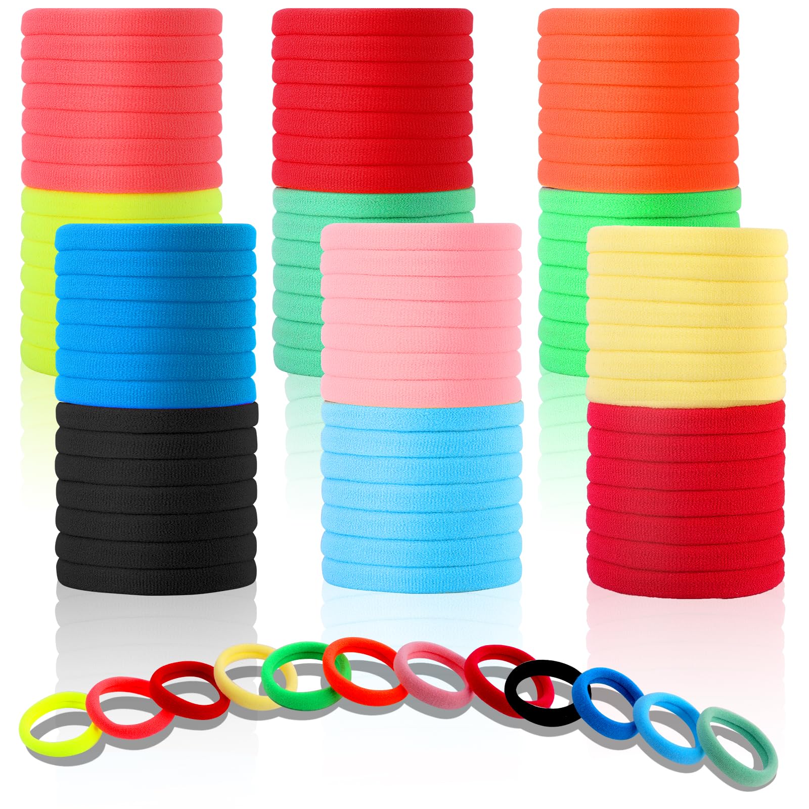 DWKFEOQ hair ties 120pcs pack with smooth cotton for gentle hold and no snags