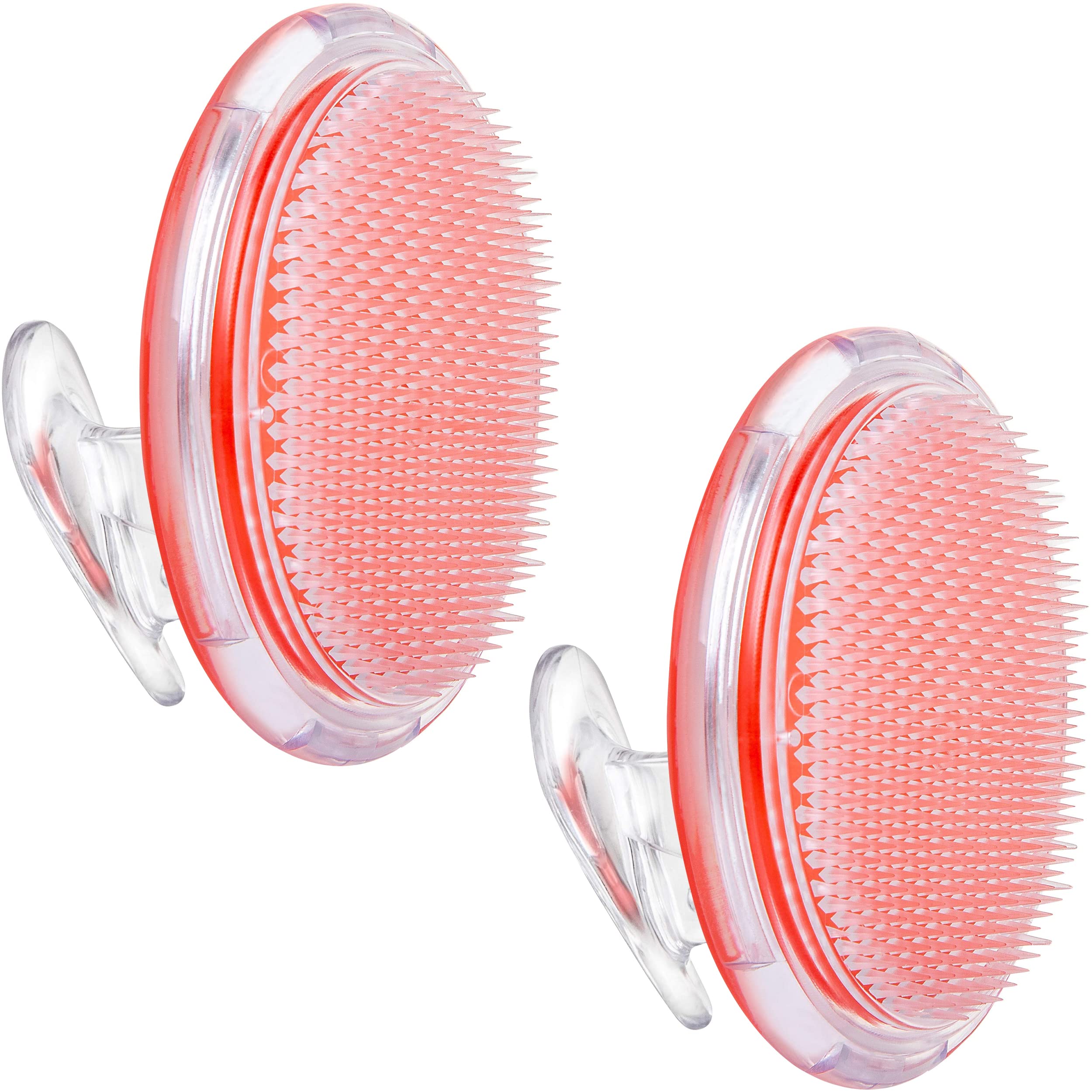 Dylonic 2-pack exfoliating body scrubber with back focus for pre-shave prep.