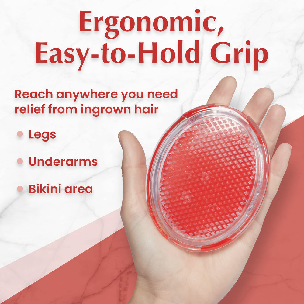 Dylonic orange exfoliating scrubber pack adds vibrant visibility during routine.
