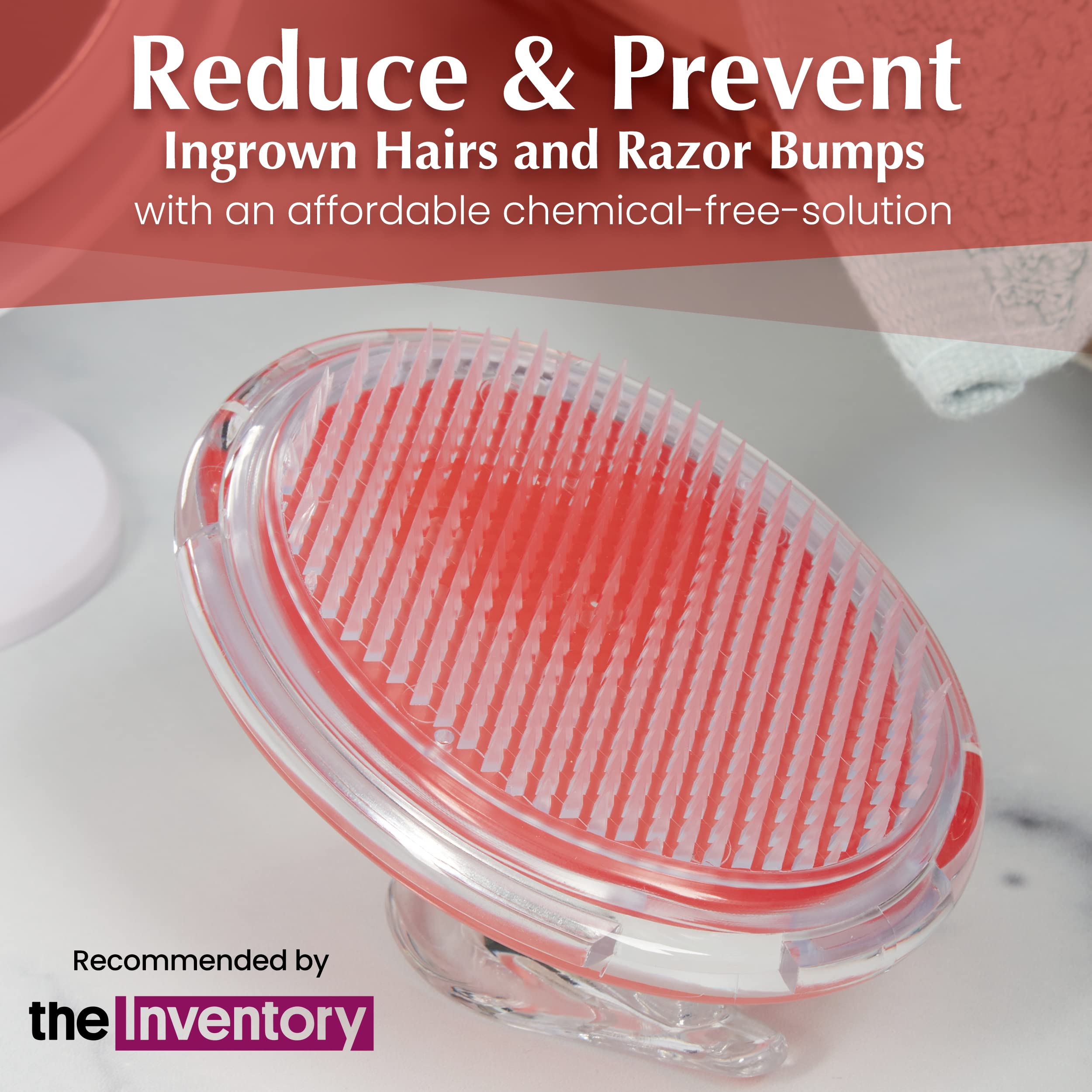 Dylonic silicone back scrubber bristles close-up for gentle exfoliation.