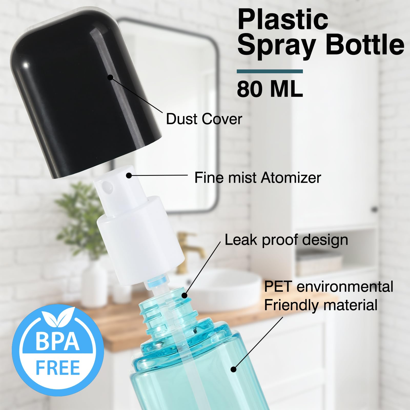 Dymoece travel case with three bottles, perfect for trips and cosmetics.