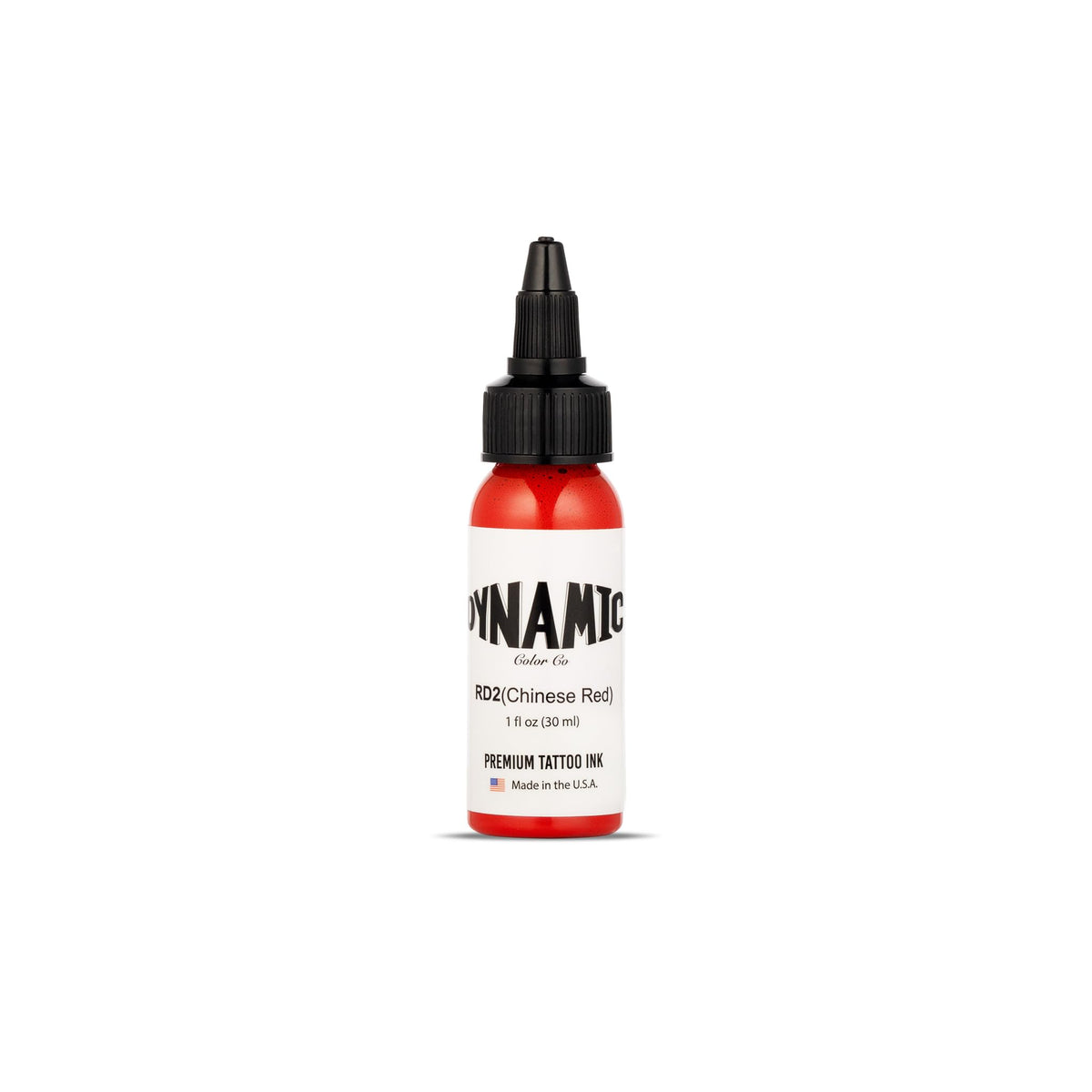 Dynamic Color Co Chinese Red ink bottle cap shows vibrant pigment for precise outlining and clean lines.