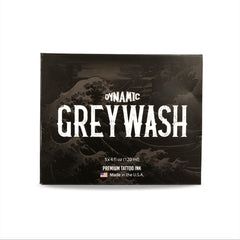 Dynamic Color Co greywash set with four shades and mixing bottle for easy tattoo prep.