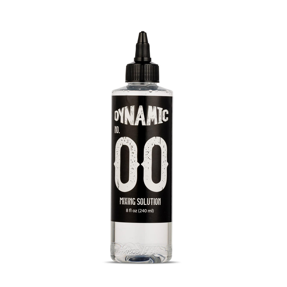 Dynamic Color Co No. 00 bottle closeup highlights hospital-grade purity for safe ink blending