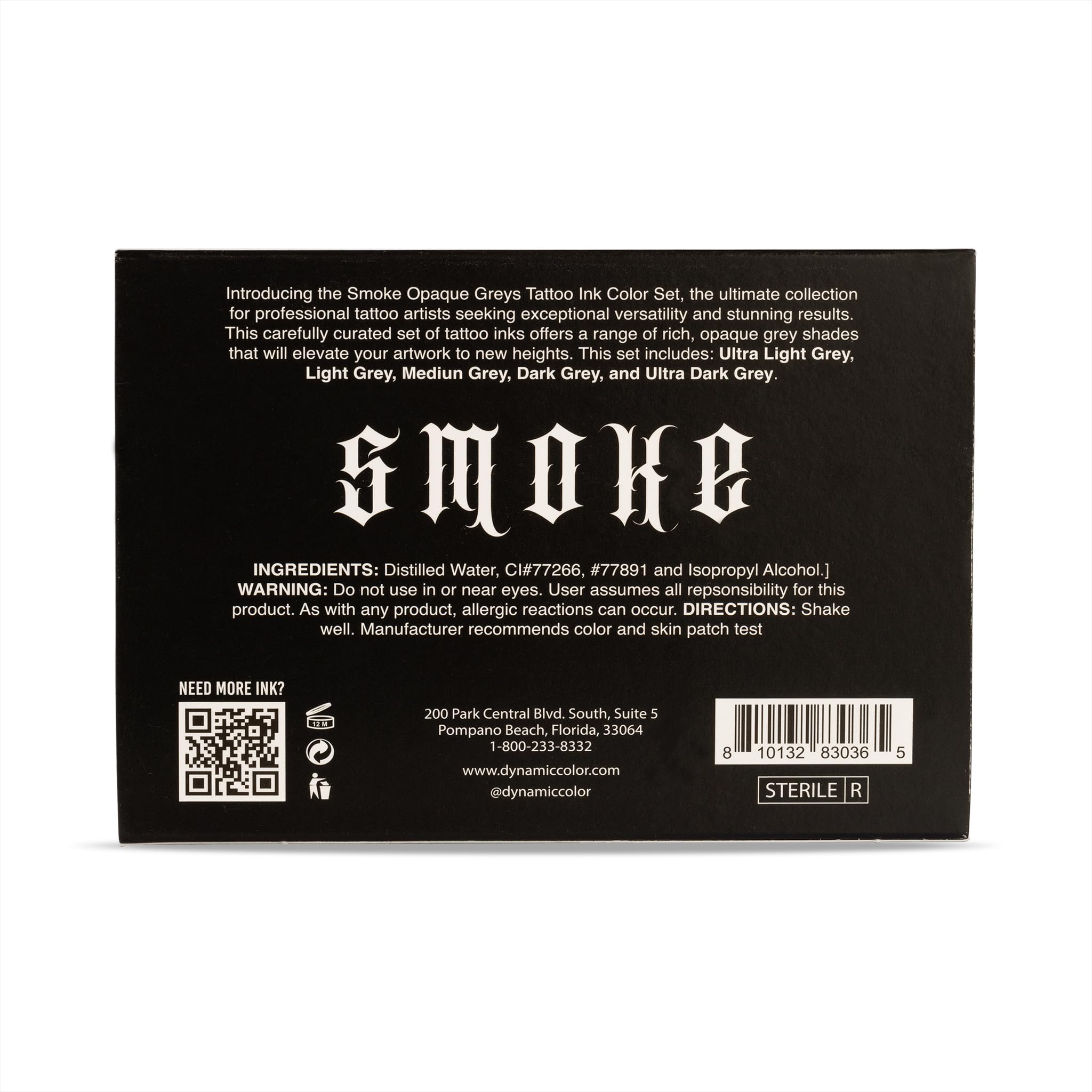 Dynamic Color Co Smoke Set light grey ink for soft transitions and clean coverage.