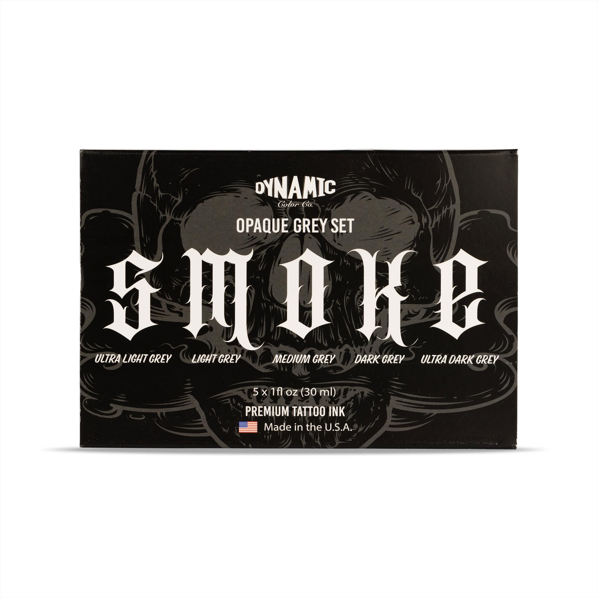 Dynamic Color Co Smoke Set ultra light grey ink for smooth shading and gradient work.